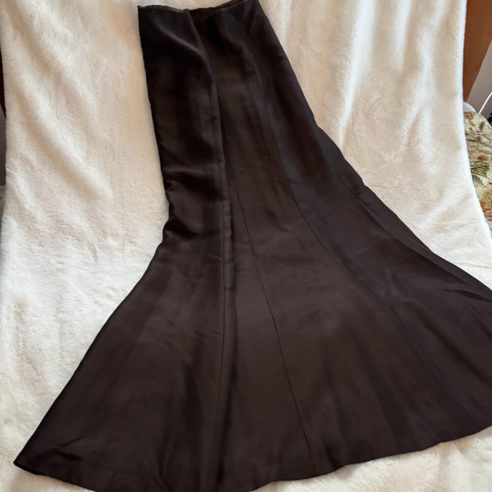 Ann Taylor Full Length Lined Silk A-line Skirt